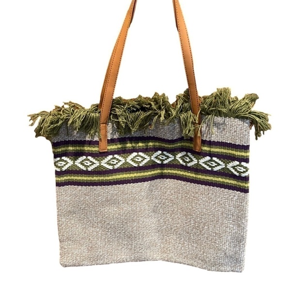 NEW Aztec patter fabric tote - Picture 2 of 5